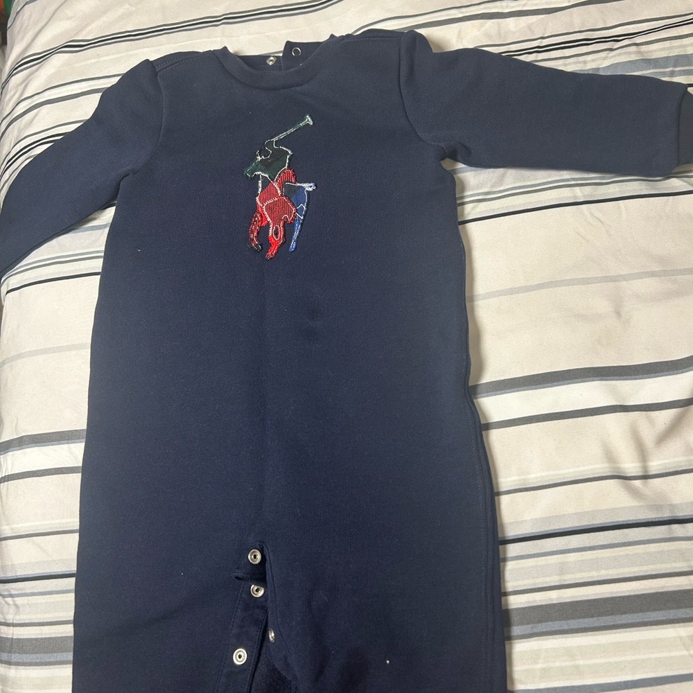 Ralph Lauren Navy Blue Kids Footie